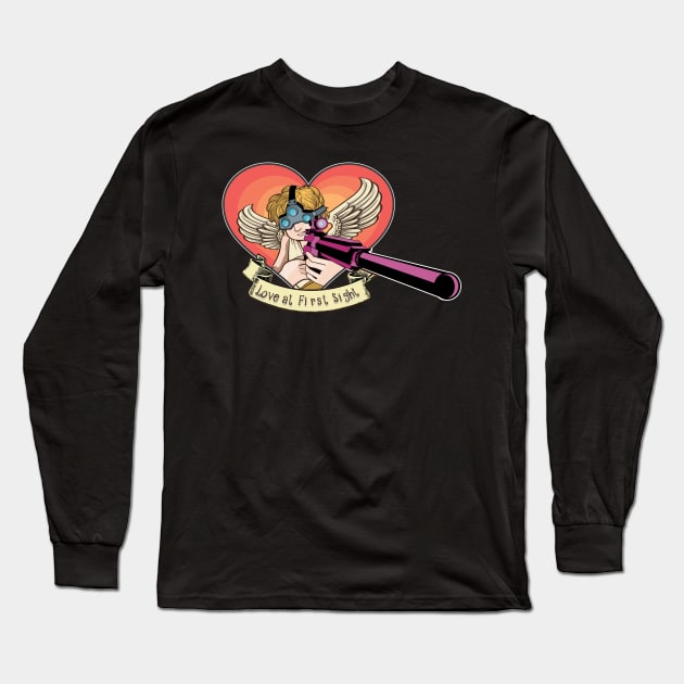 Love At Firght Sight Valentine's Day Long Sleeve T-Shirt by FungibleDesign